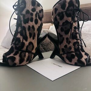 LAST CALL- CLOSING, ESTATE SALE $1790 Tom Ford Black and Brown Leopard Heels